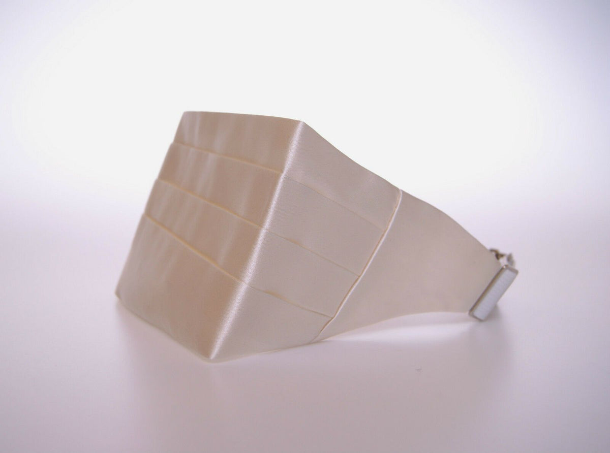 Elegant White Silk Cummerbund