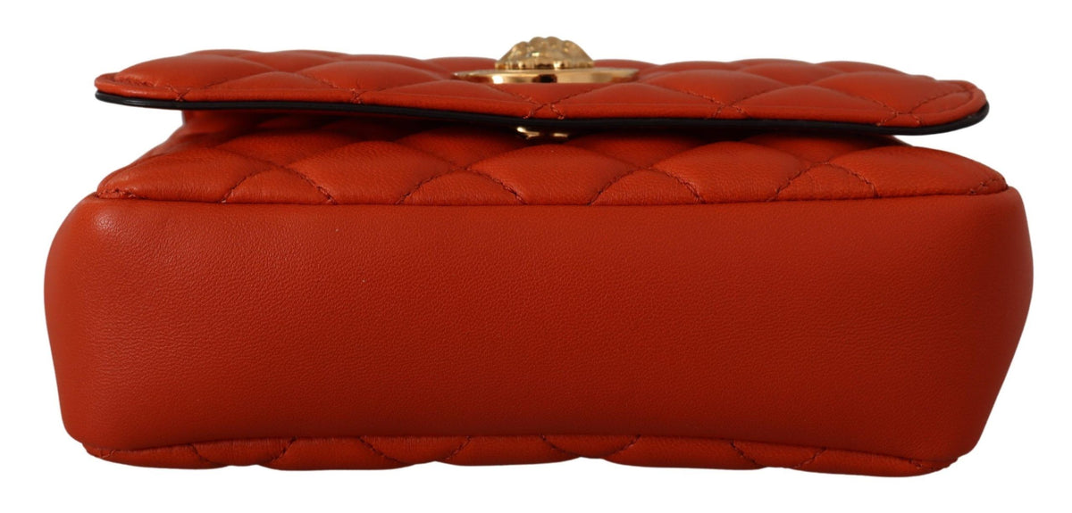 Elegant Red Nappa Leather Crossbody Bag