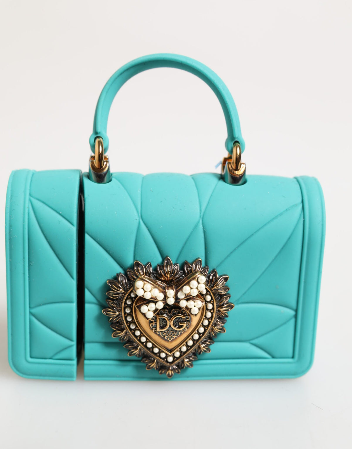 Turquoise Silicone Devotion Heart Cover Bag Airpods Case