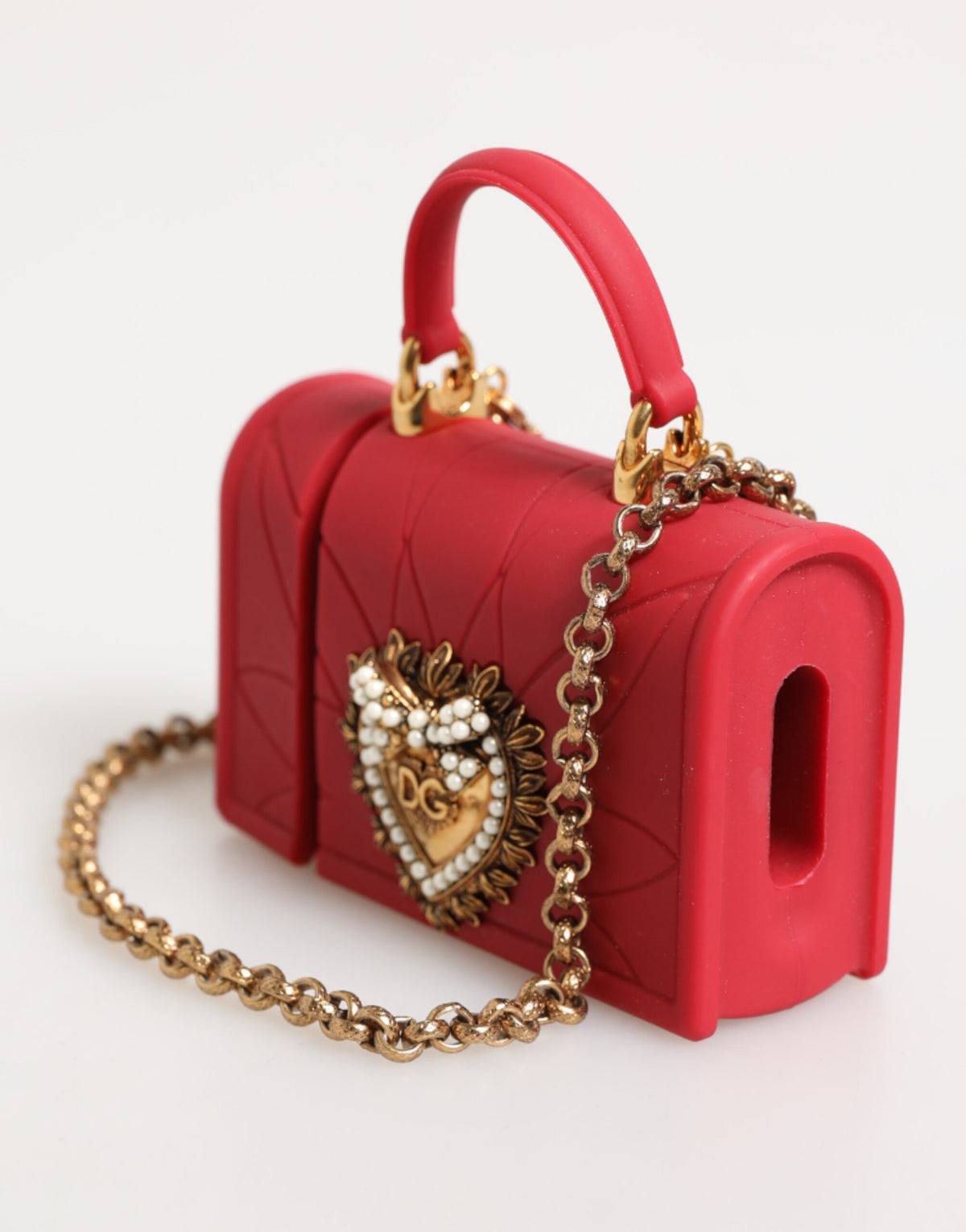 Red Silicone Devotion Heart Cover Bag Women Airpods Case